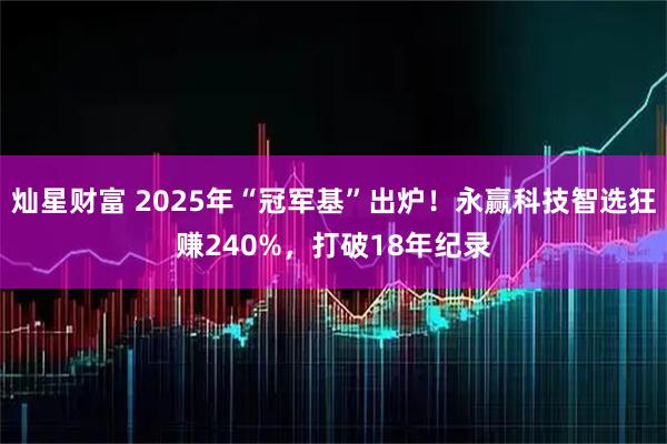 灿星财富 2025年“冠军基”出炉！永赢科技智选狂赚240%，打破18年纪录