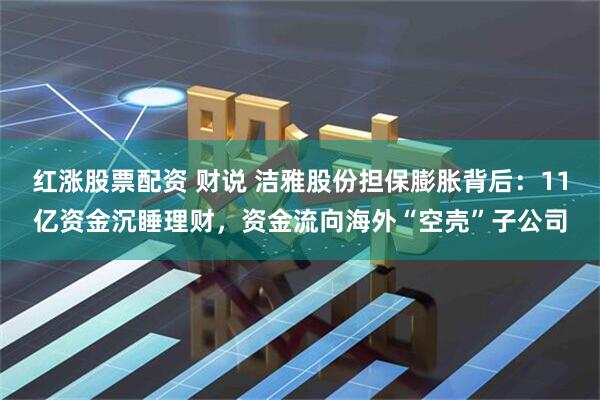 红涨股票配资 财说 洁雅股份担保膨胀背后：11亿资金沉睡理财，资金流向海外“空壳”子公司
