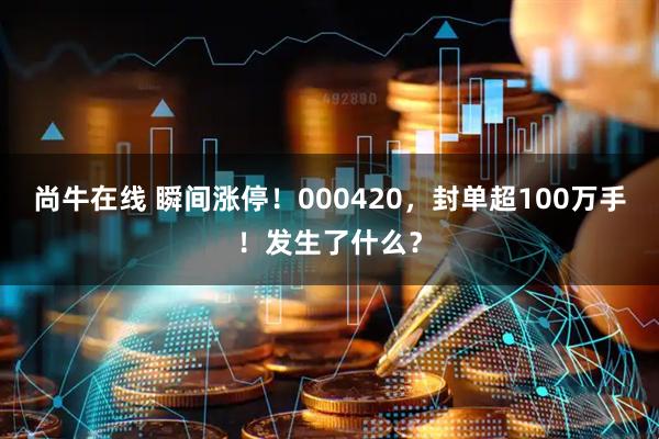 尚牛在线 瞬间涨停！000420，封单超100万手！发生了什么？